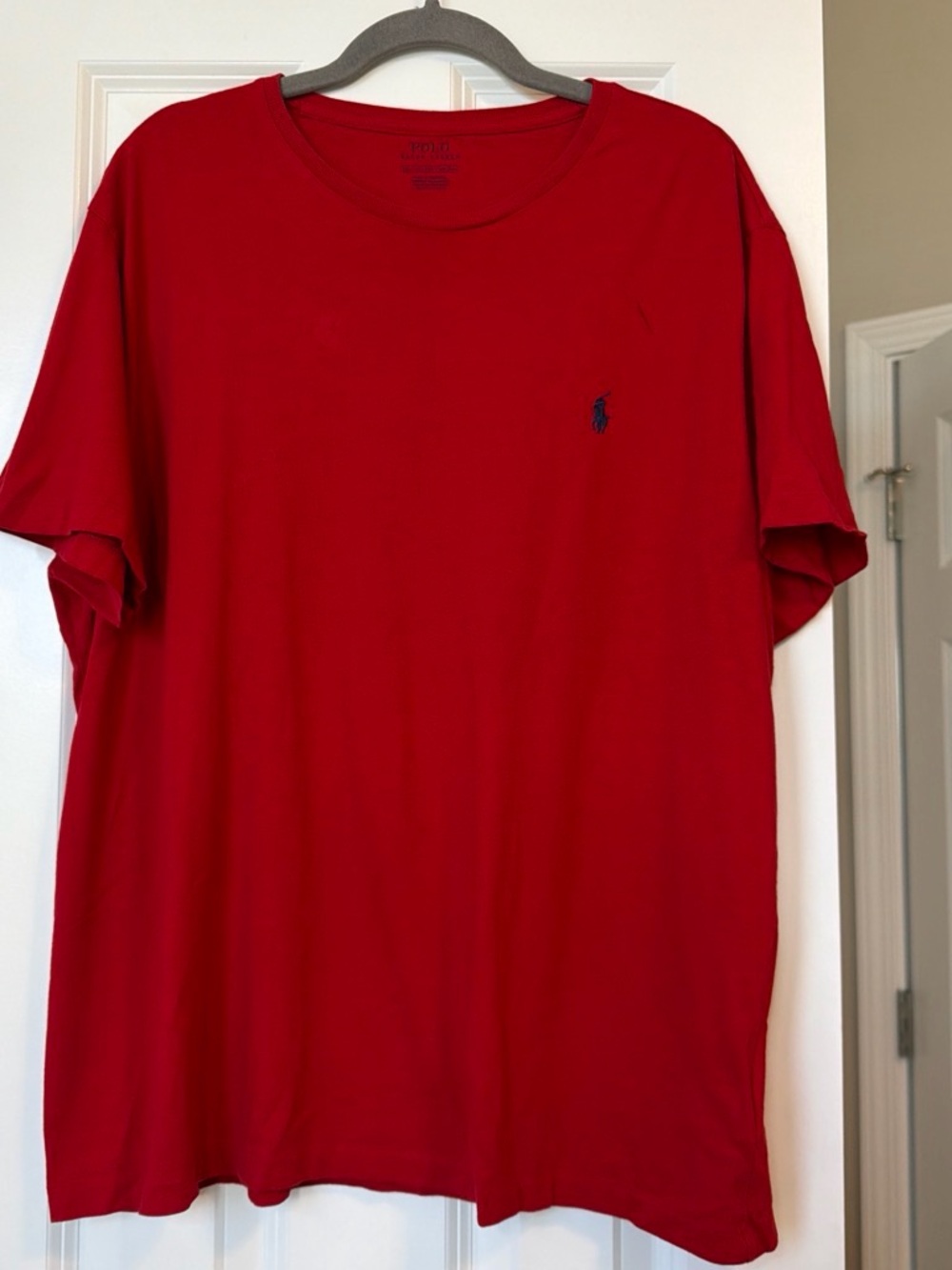 Polo by Ralph Lauren Red Short Sleeve Crew T-Shirt with Navy Pony